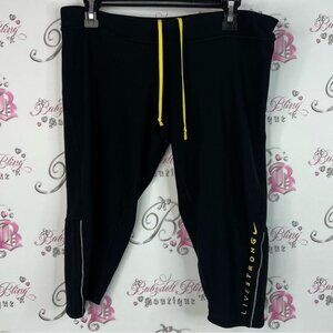 Nike leggings cropped capris livestrong Black and Yellow Dri-FIT Pants